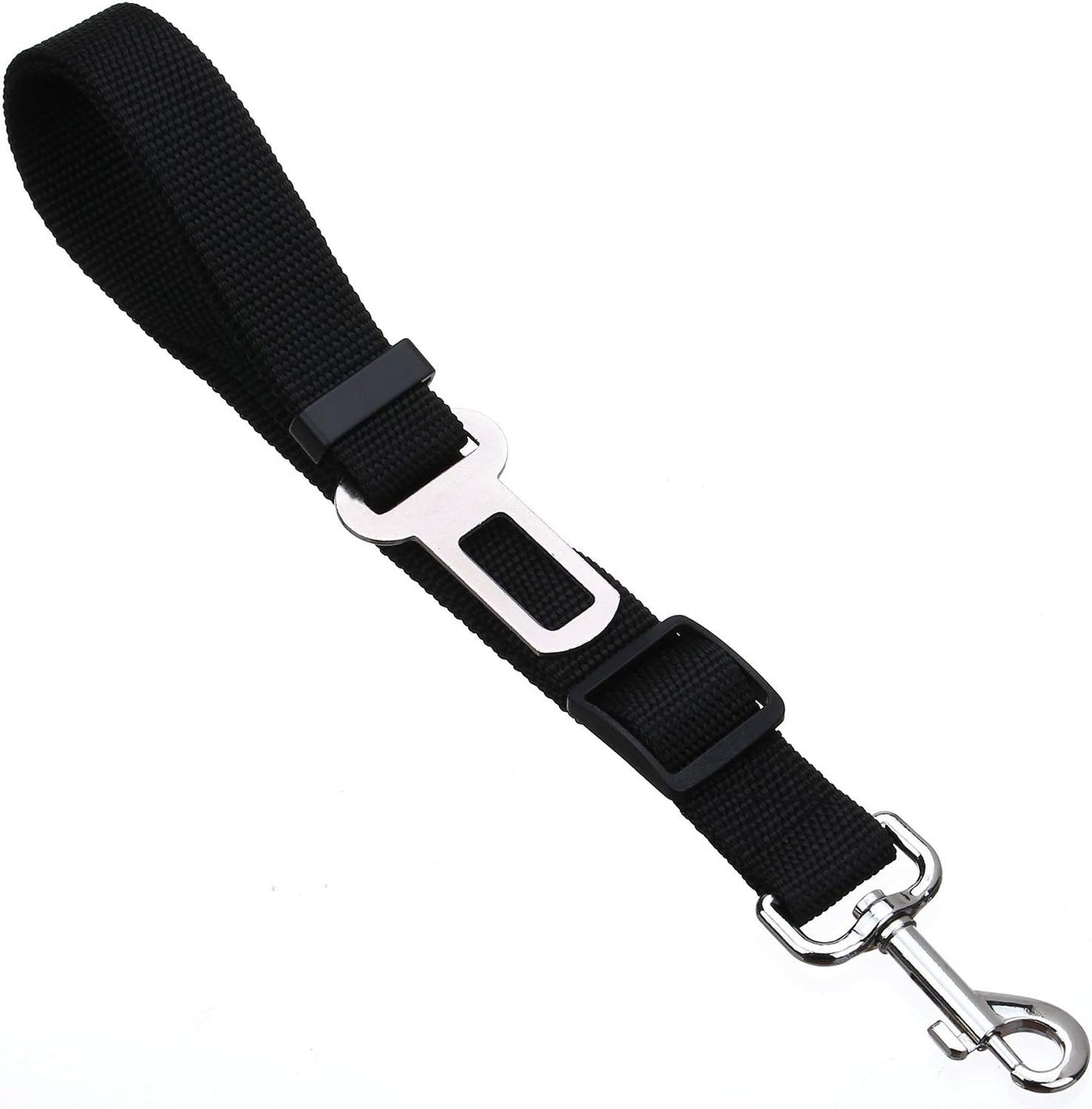 Adjustable Pet Car Seat Belt Set - Two Pack for Dogs and Cats (Black & Pink) - Safe and Stylish Travel Accessories