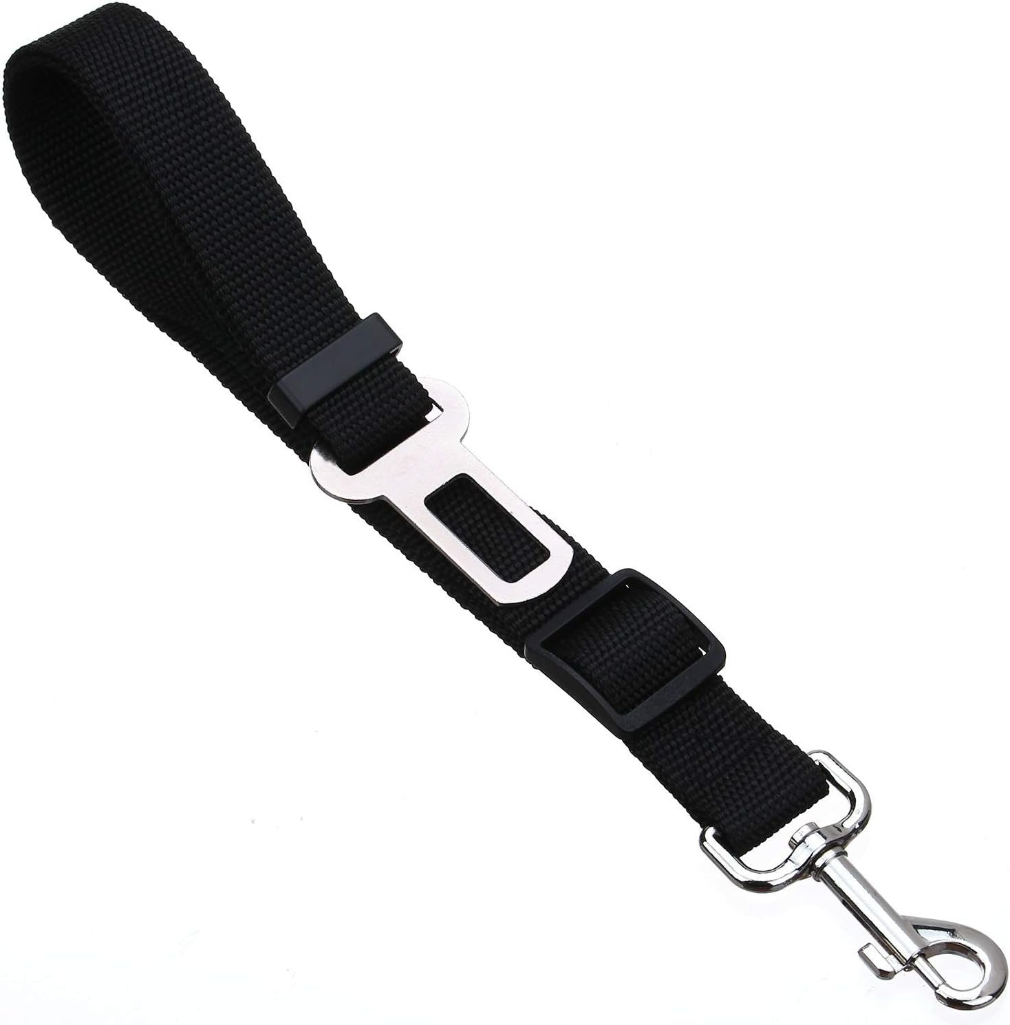 Adjustable Pet Car Seat Belt Set - Two Pack for Dogs and Cats (Black & Pink) - Safe and Stylish Travel Accessories