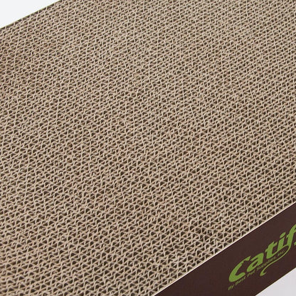 Catify Corrugated Cardboard Cat Scratcher - Lounger I | Corrugated Cardboard, Double Sided Cat Scratching Pad, Indoor Furniture Protector, Durable, for Kittens and Cats,