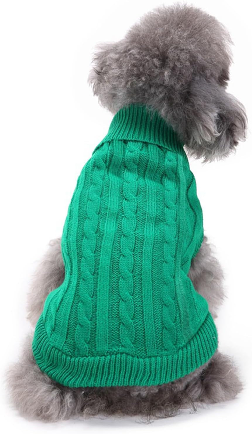 Knitted Small Dog Sweater, Turtleneck Pullover Warm Winter Puppy Clothes | Lightweight & Warm Knitted Winter Sweatshirt, Cold Weather Coat for Dog Girl & Boy, Cute Puppy Costume, Machine Washable